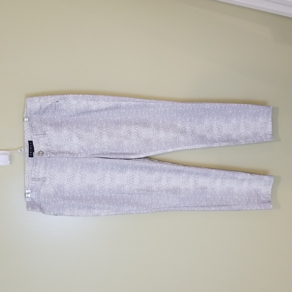 Tribal Gray and White Animal Print Jean's